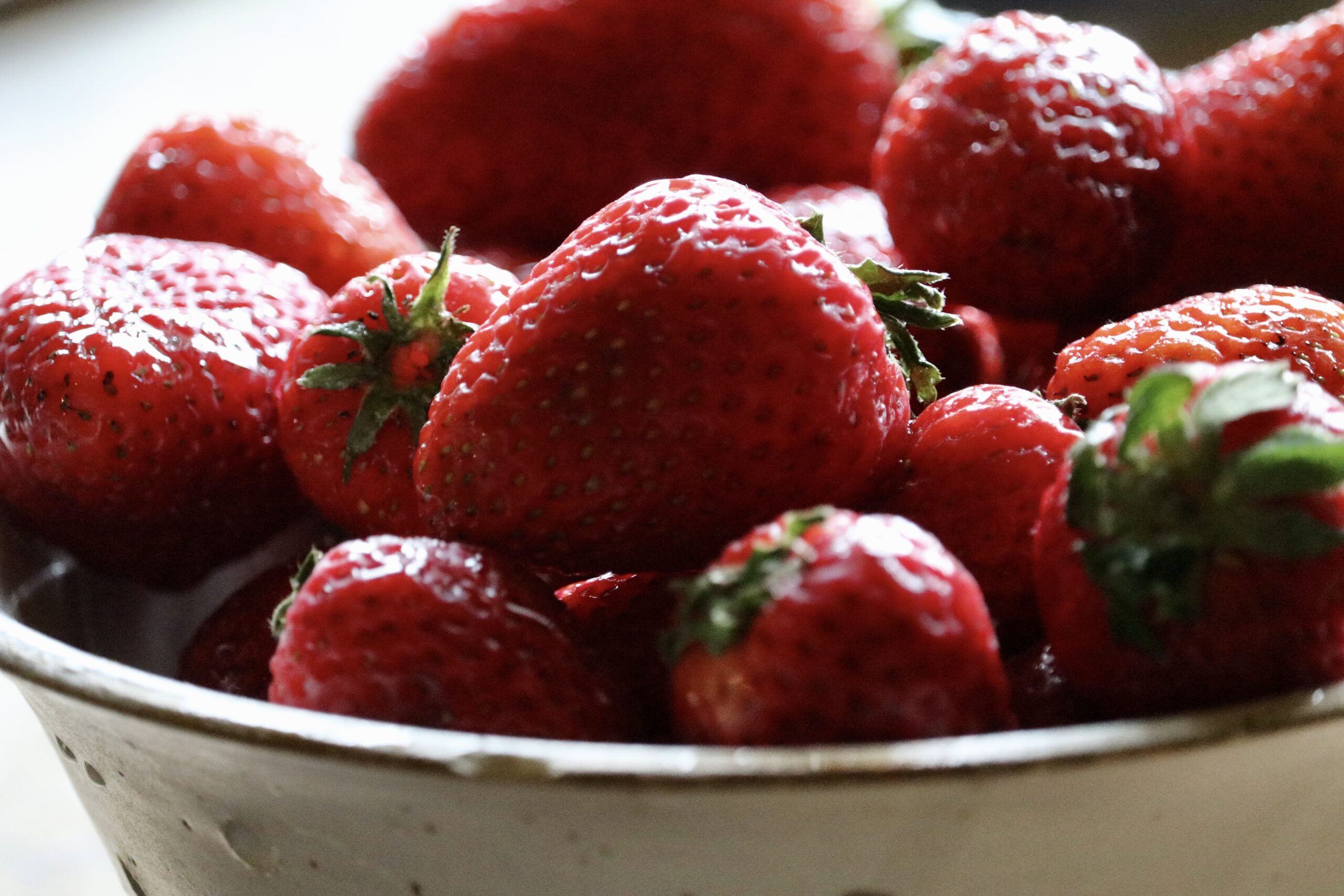 Bowl of strawberries from Schuh Farms, grown in the Skagit Valley_strawberry shortcake