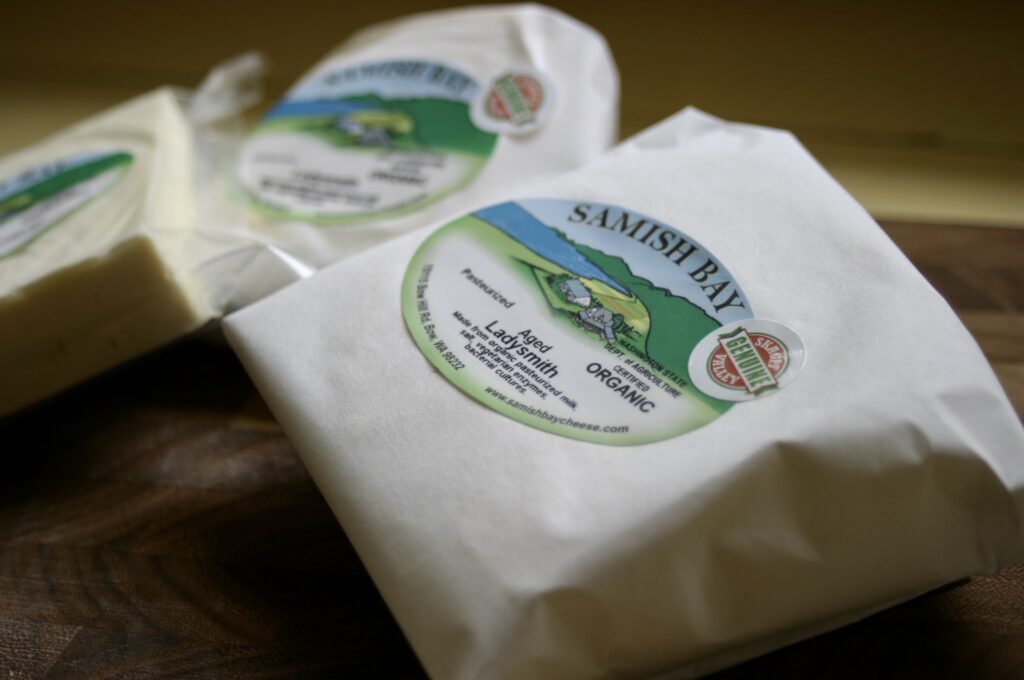 GSV Certification Mark on Samish Bay Cheese in Bow Washington