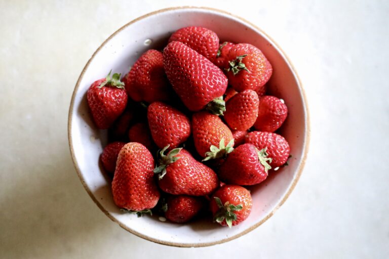Bowl of strawberries from Schuh Farms, Mount Vernon WA