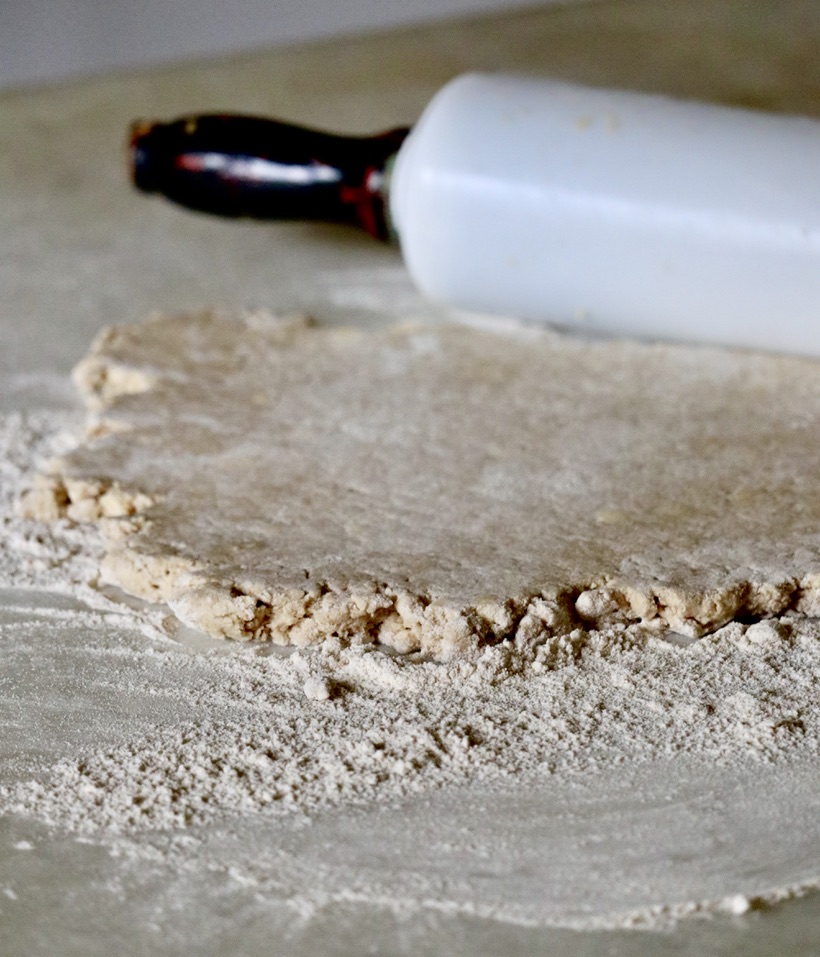 Rolling biscuit dough made with Cairnspring Mills flour