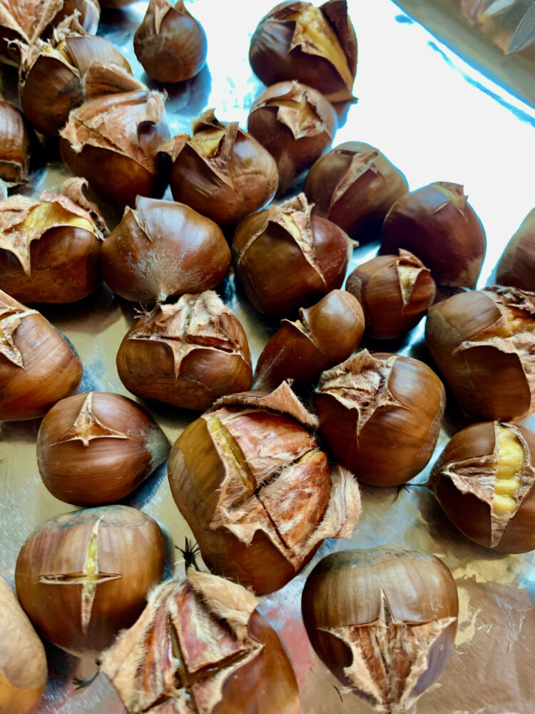 Roasting Chestnuts from Lazy Squirrel Nut Farm in the Skagit Valley
