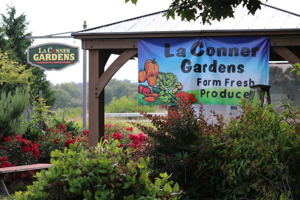 La Conner Gardens farm stand in La Conner, Washington