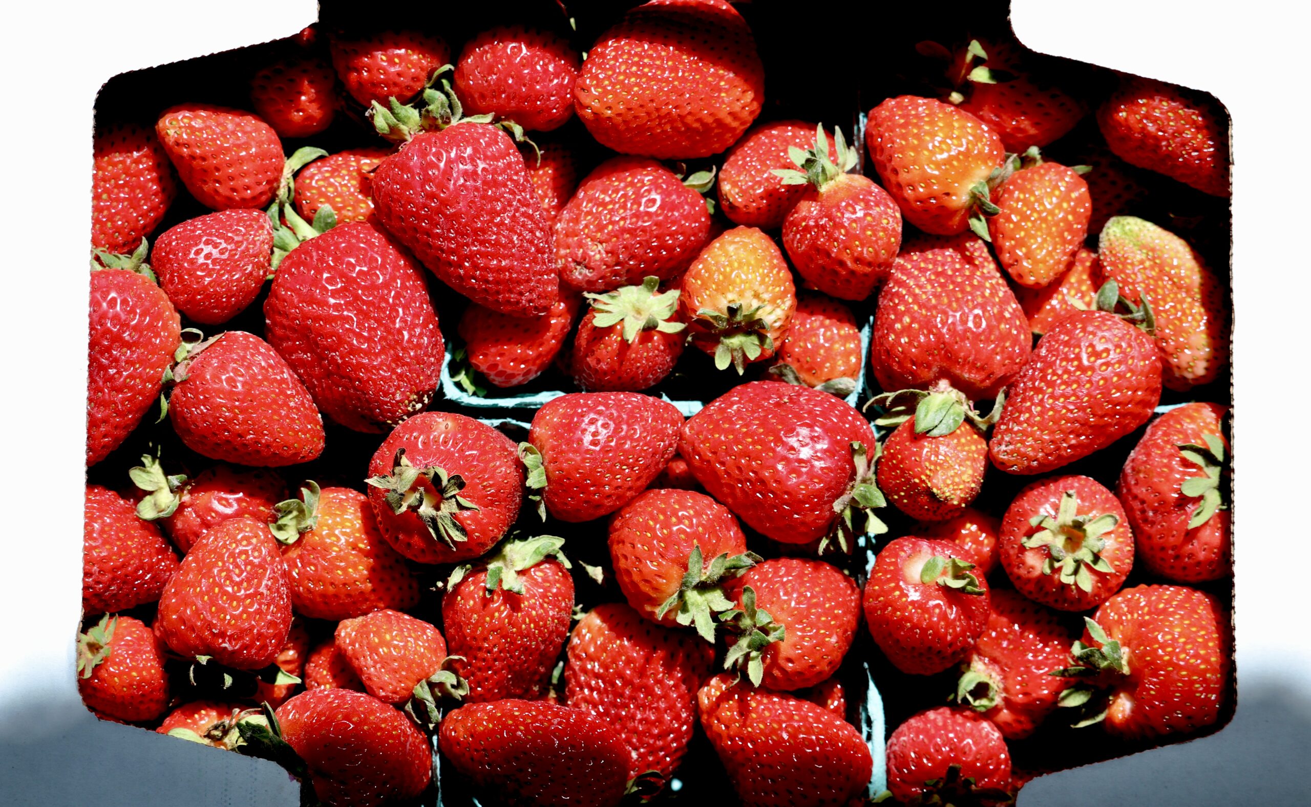 Flat of strawberries